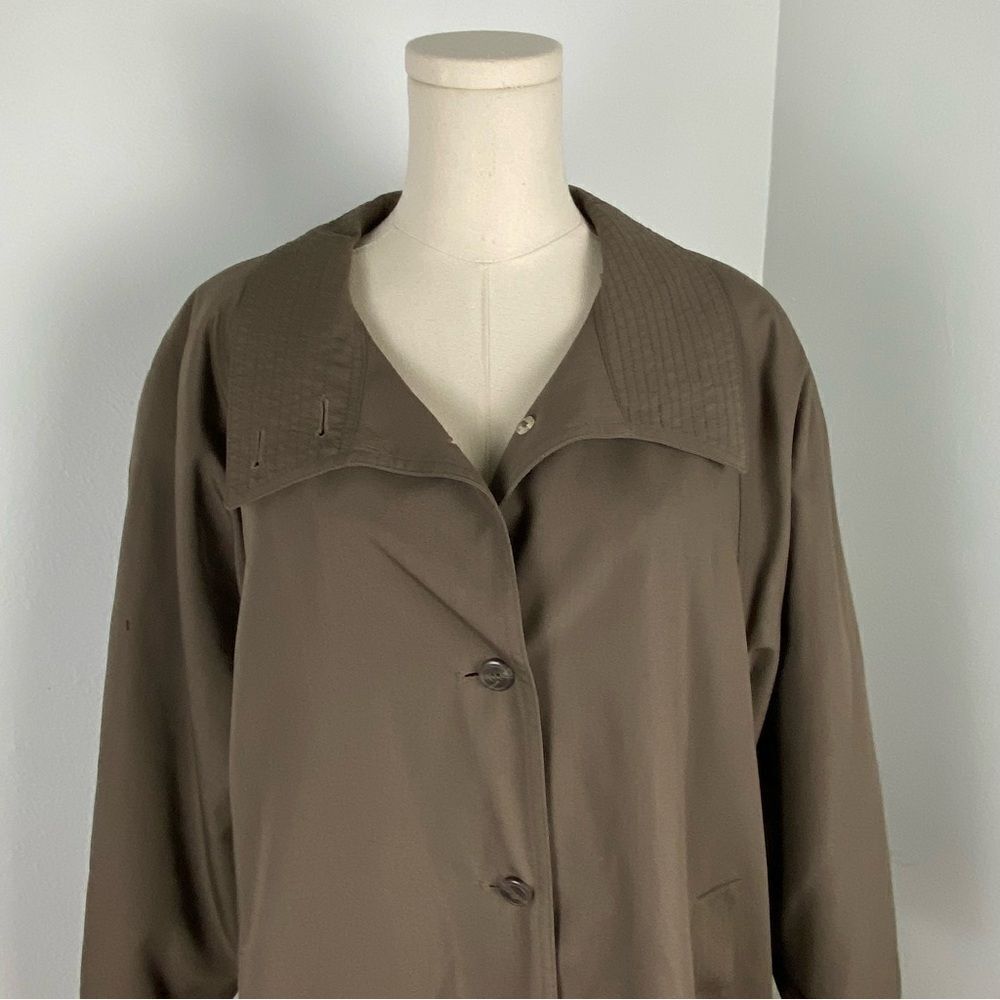 Vintage Winning Edge Womens Tan Trench Coat All-weather Office Career Academia - Picture 13 of 15